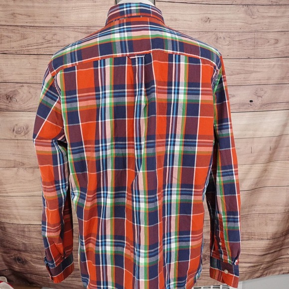 CHAPS EASY CARE LONG SLEEVE PLAID BUTTON DOWN SHIRT MENS L - Picture 4 of 7